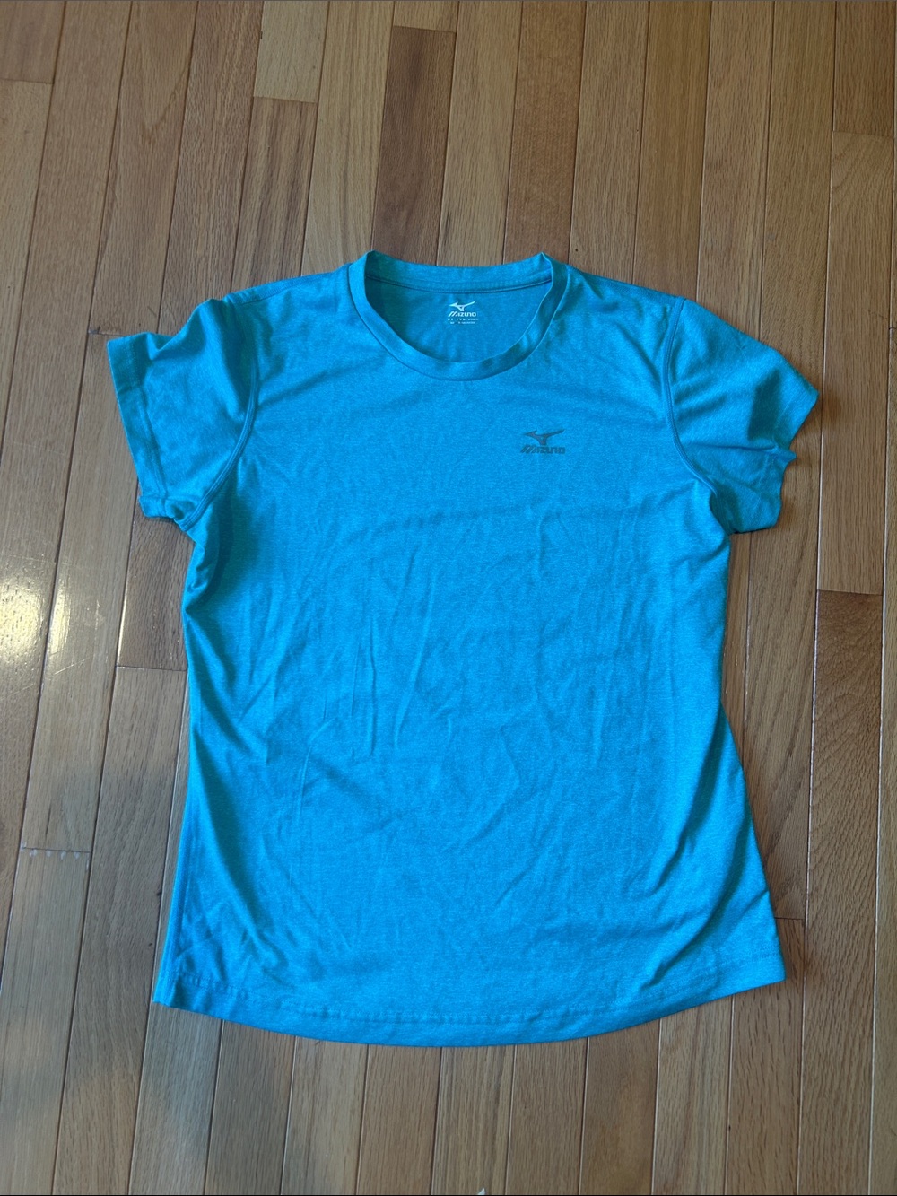 Mizuno Women’s Short-Sleeve Performance Tee in Aqua Blue